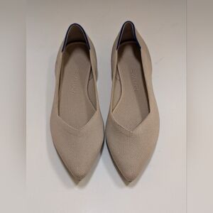 Rothy's Women's 8 The Point Washable Flats Ecru Pointed Toe Beige Comfort